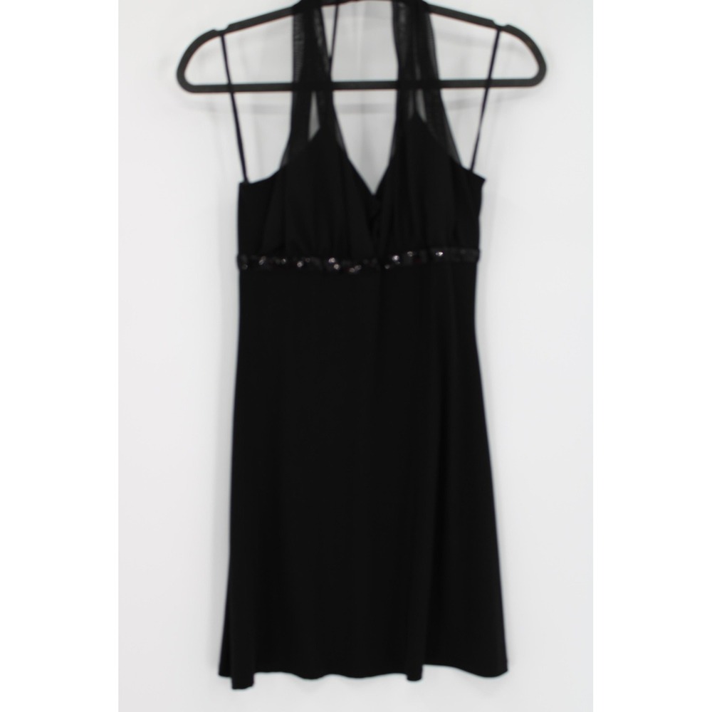 Taboo Dress Womens M Y2K‎ Black Halter Sequin Cocktail Party WhimsiGoth Grunge